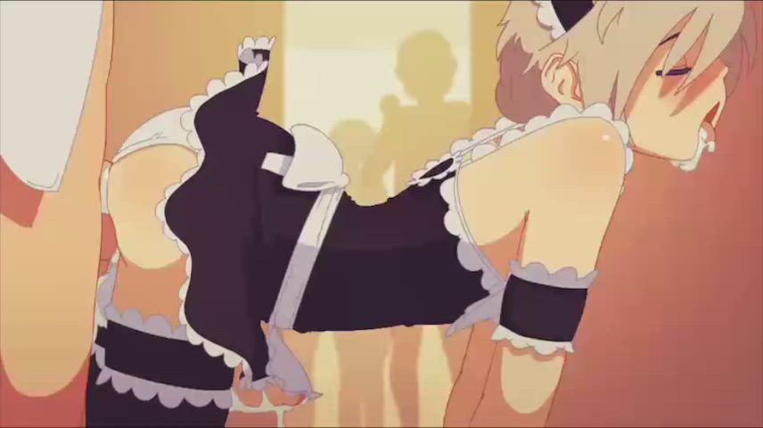 Femboy Maid taking it in the street