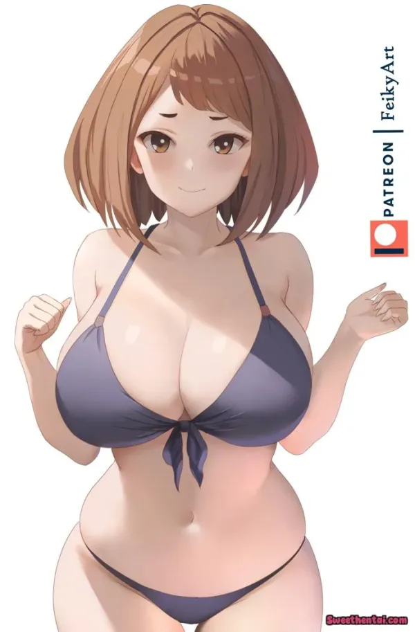 Ochako Uraraka in Blue Bikini