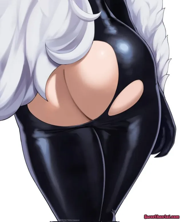 Black Cat little accident with her Suit — ecchi