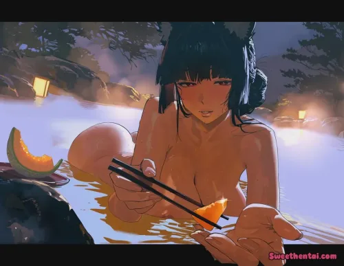 Miyabi Shares some Melon