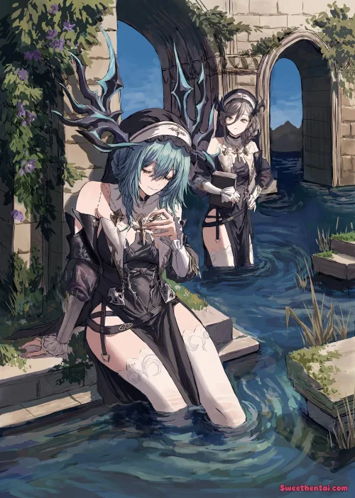 Lynn and Lady Nifle taking a well-deserved break