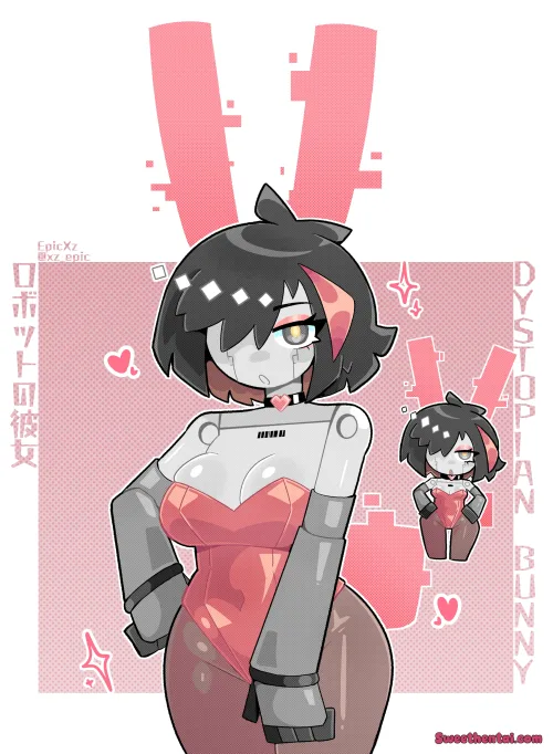 "My Dystopian Bunny Robot Girlfriend 🤖🐰❤️"