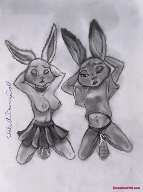 Judy Hopps and Haru Enjoying some carrots