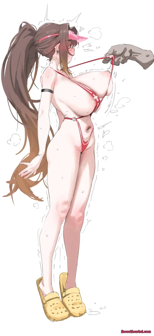 Pulling Marciana's Swimsuit