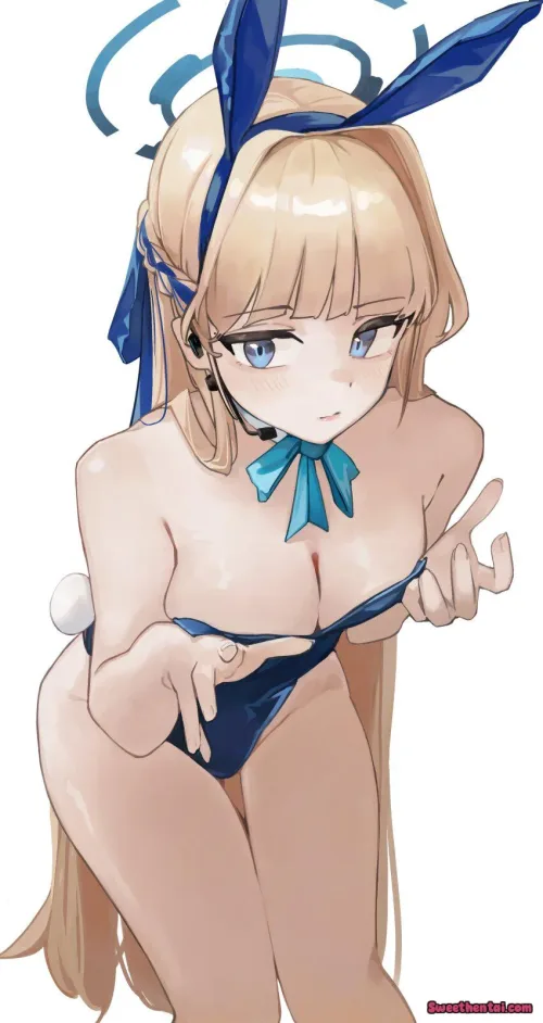 toki in a blue bunny outfit